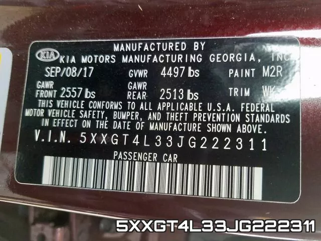 5XXGT4L33JG222311 фото 2