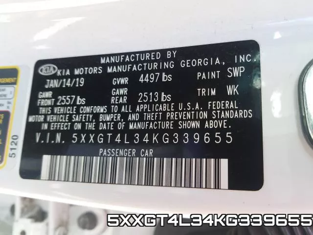 5XXGT4L34KG339655 фото 2