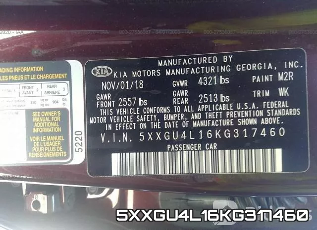 5XXGU4L16KG317460 фото 10
