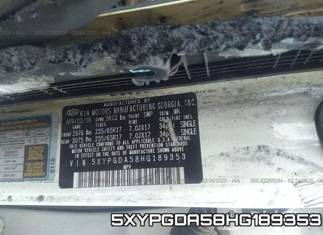 5XYPGDA58HG189353 фото 10