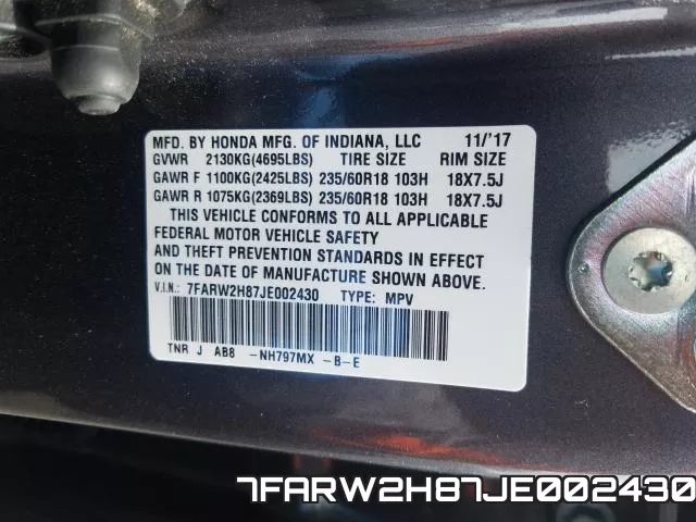 7FARW2H87JE002430 фото 2