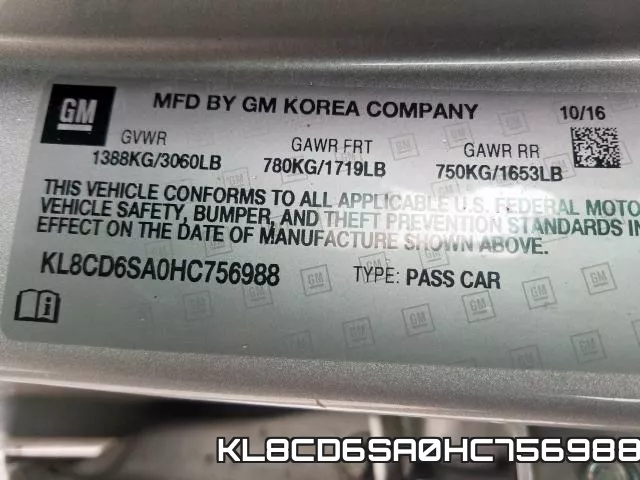 KL8CD6SA0HC756988 фото 2
