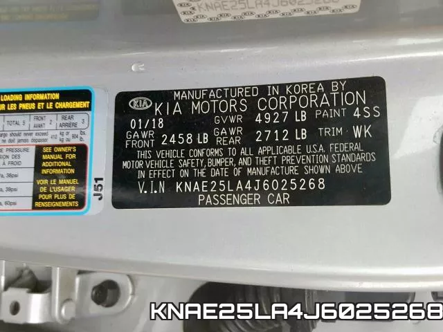 KNAE25LA4J6025268 фото 2