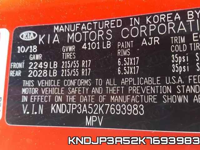 KNDJP3A52K7693983 фото 2