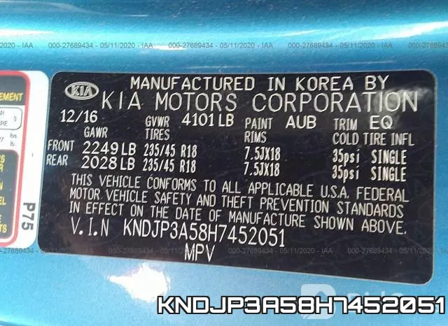 KNDJP3A58H7452051 фото 10