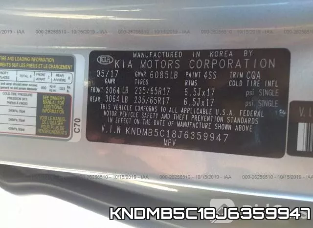 KNDMB5C18J6359947 фото 9