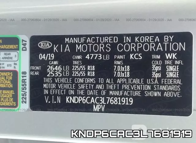KNDP6CAC3L7681919 фото 10