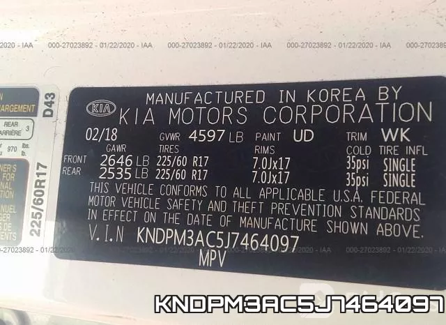KNDPM3AC5J7464097 фото 10