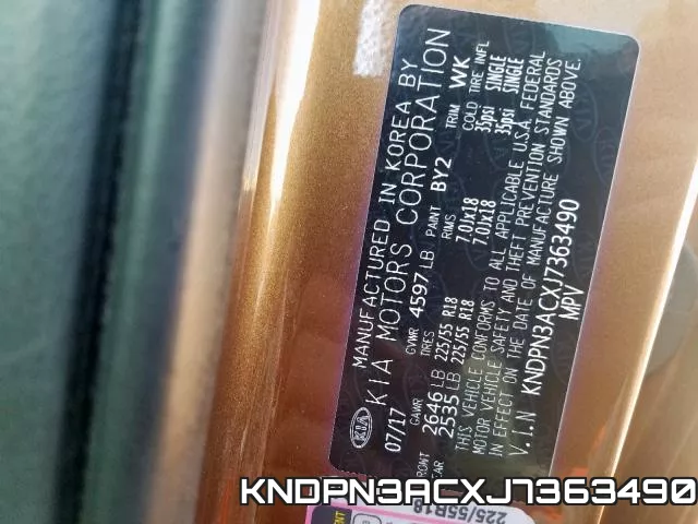 KNDPN3ACXJ7363490 фото 2