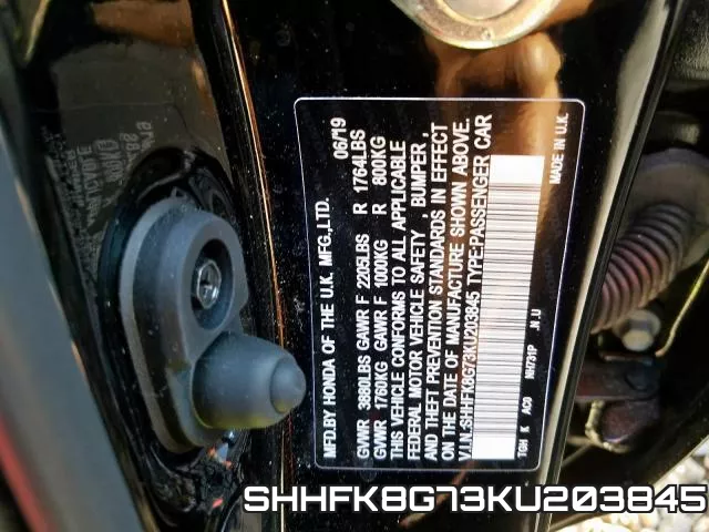 SHHFK8G73KU203845 фото 2