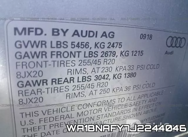 WA1BNAFY7J2244046 фото 10