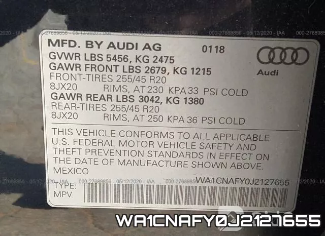 WA1CNAFY0J2127655 фото 10