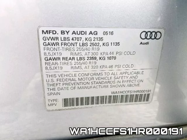 WA1HCCFS1HR000191 фото 2