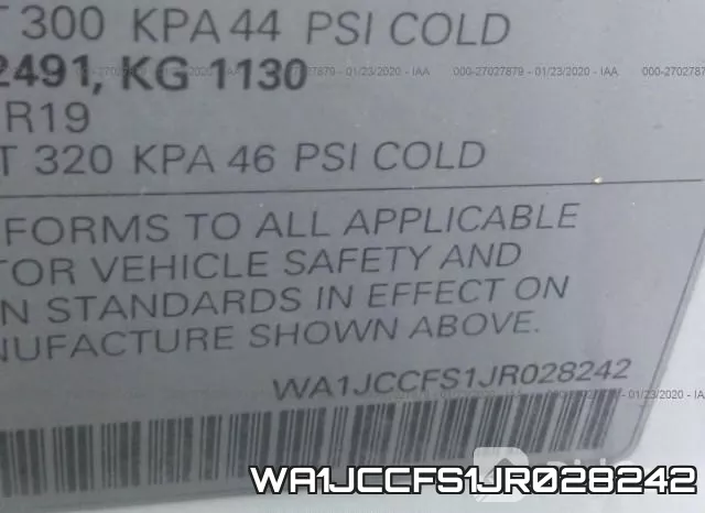 WA1JCCFS1JR028242 фото 10