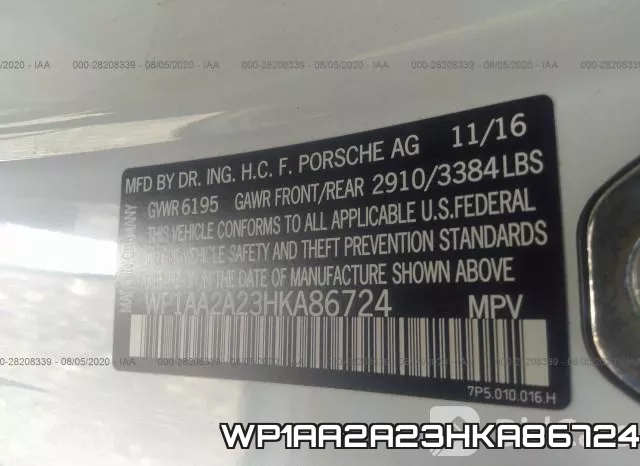 WP1AA2A23HKA86724 фото 10