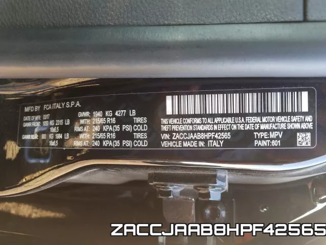 ZACCJAAB8HPF42565 фото 2