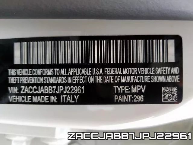 ZACCJABB7JPJ22961 фото 2