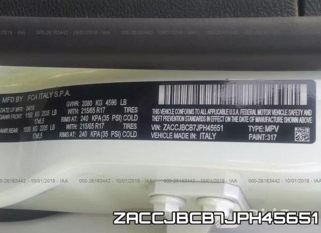 ZACCJBCB7JPH45651 фото 10