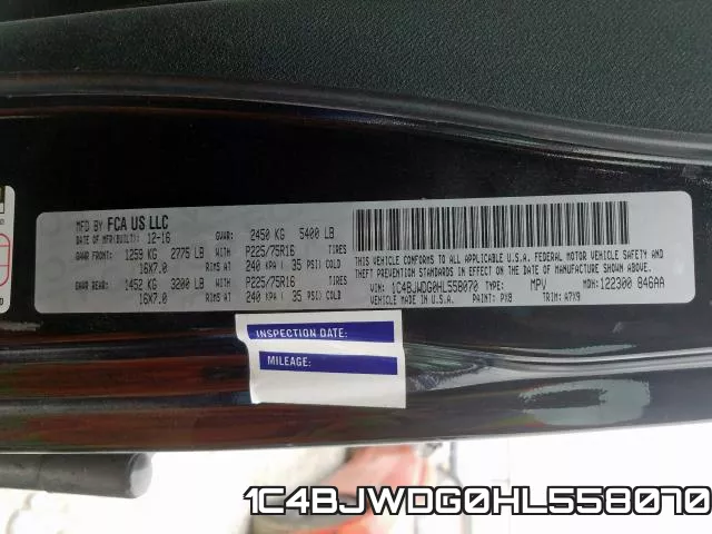 1C4BJWDG0HL558070 фото 2