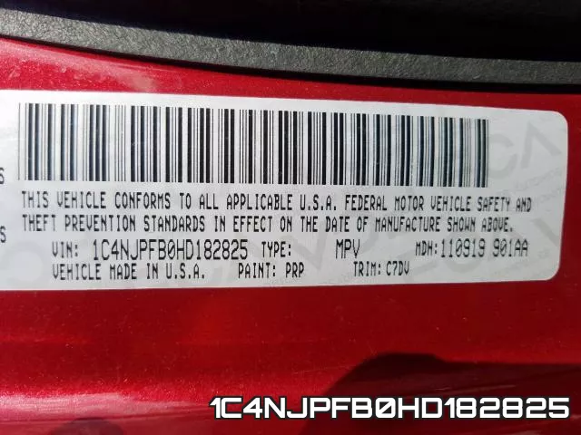 1C4NJPFB0HD182825 фото 2