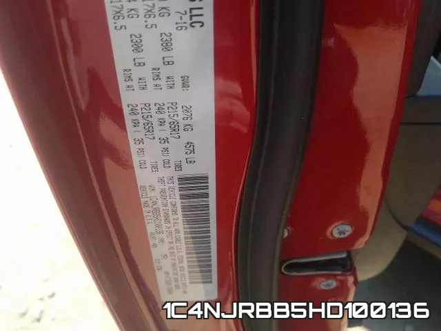 1C4NJRBB5HD100136 фото 2