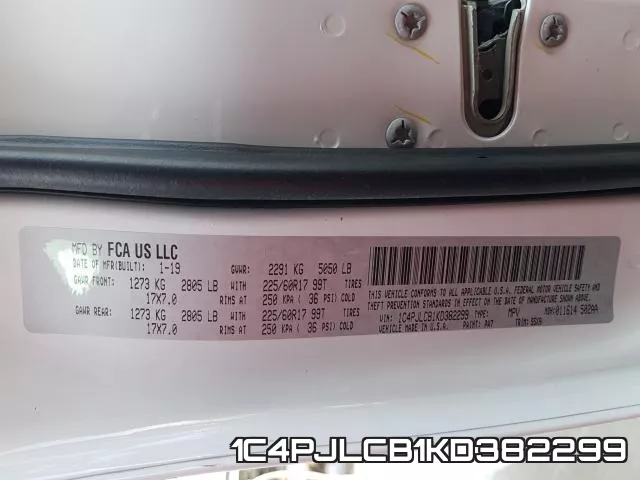 1C4PJLCB1KD382299 фото 2