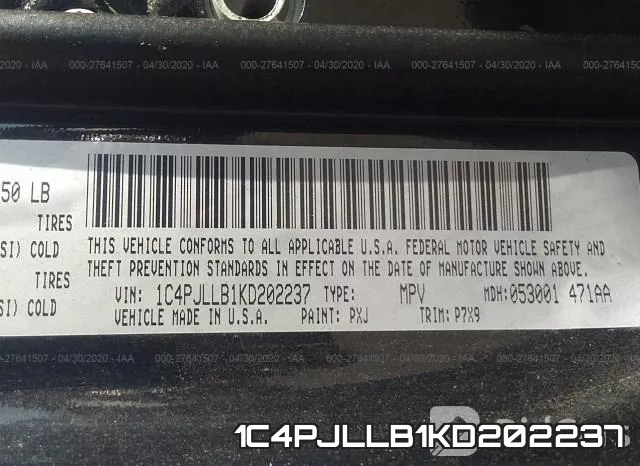 1C4PJLLB1KD202237 фото 10