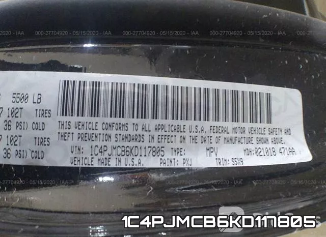 1C4PJMCB6KD117805 фото 10