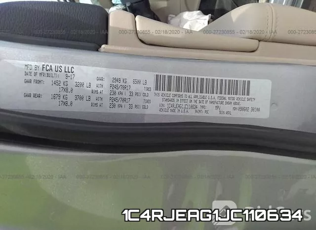 1C4RJEAG1JC110634 фото 10