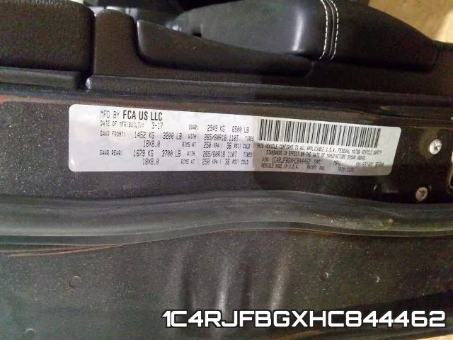 1C4RJFBGXHC844462 фото 2