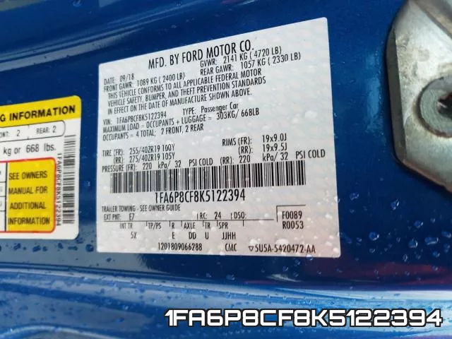 1FA6P8CF8K5122394 фото 2