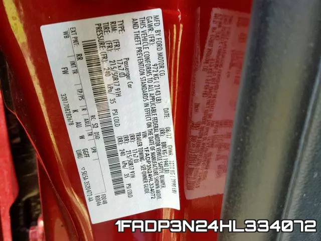 1FADP3N24HL334072 фото 2