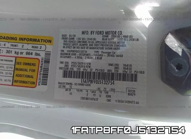 1FATP8FF0J5132754 фото 10