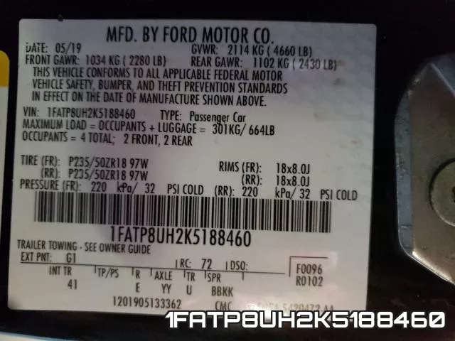 1FATP8UH2K5188460 фото 2