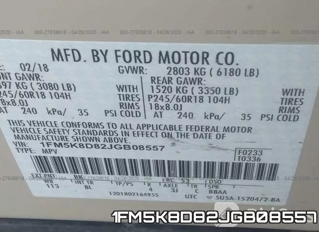 1FM5K8D82JGB08557 фото 10