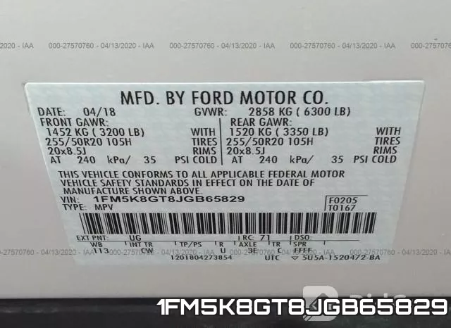 1FM5K8GT8JGB65829 фото 9