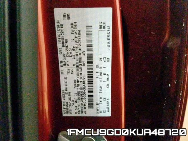 1FMCU9GD0KUA48720 фото 2