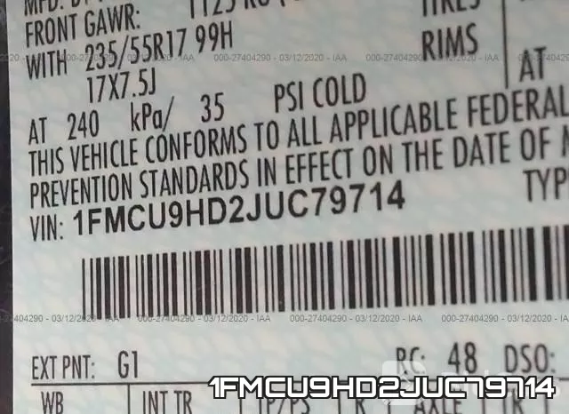 1FMCU9HD2JUC79714 фото 10