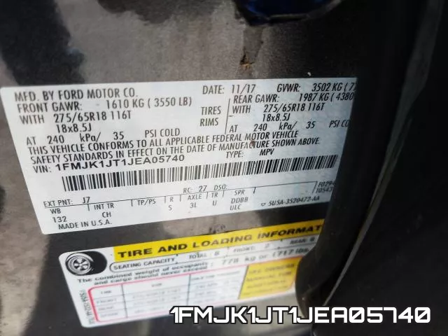 1FMJK1JT1JEA05740 фото 2
