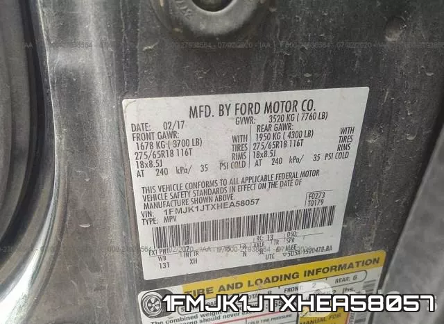 1FMJK1JTXHEA58057 фото 10