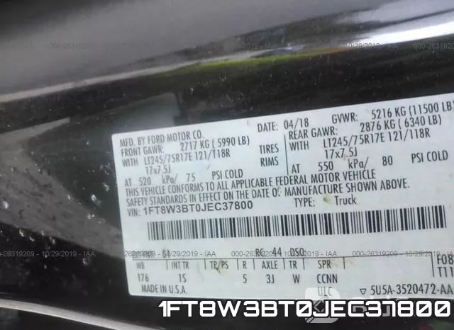 1FT8W3BT0JEC37800 фото 10
