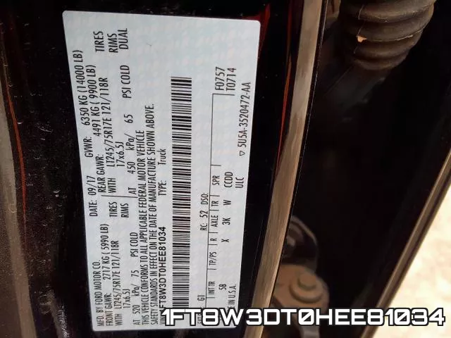 1FT8W3DT0HEE81034 фото 2