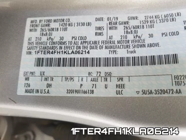 1FTER4FH1KLA06214 фото 2