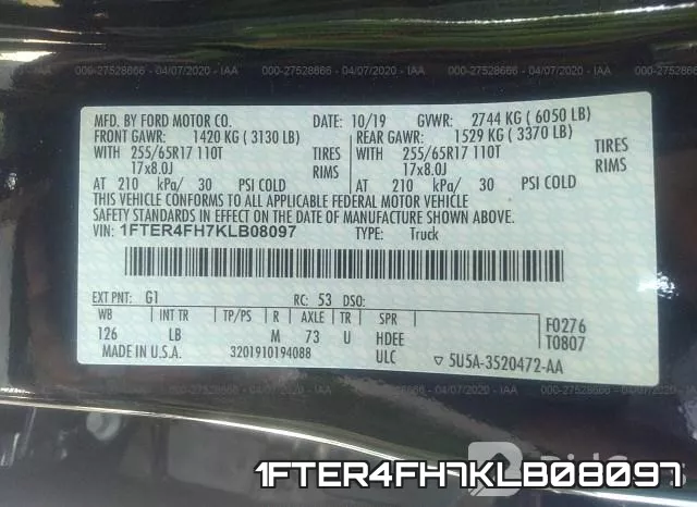 1FTER4FH7KLB08097 фото 10