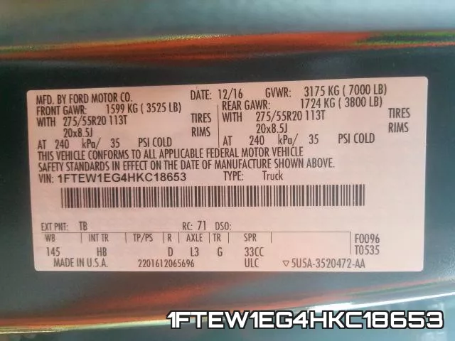 1FTEW1EG4HKC18653 фото 2