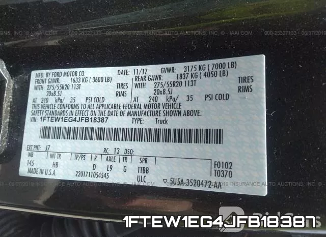 1FTEW1EG4JFB18387 фото 10