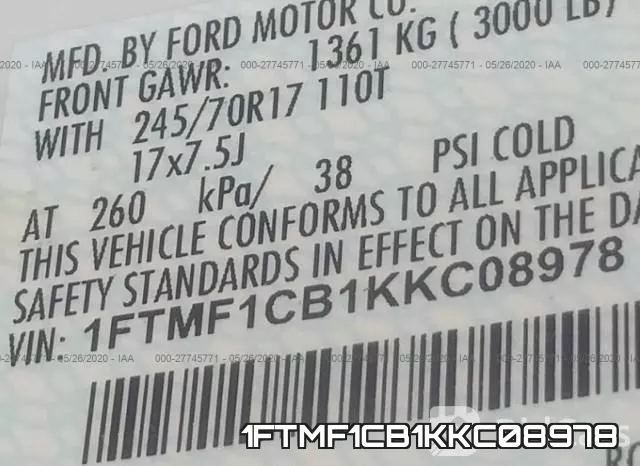 1FTMF1CB1KKC08978 фото 10