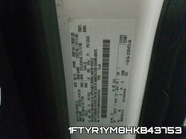 1FTYR1YM8HKB43753 фото 2