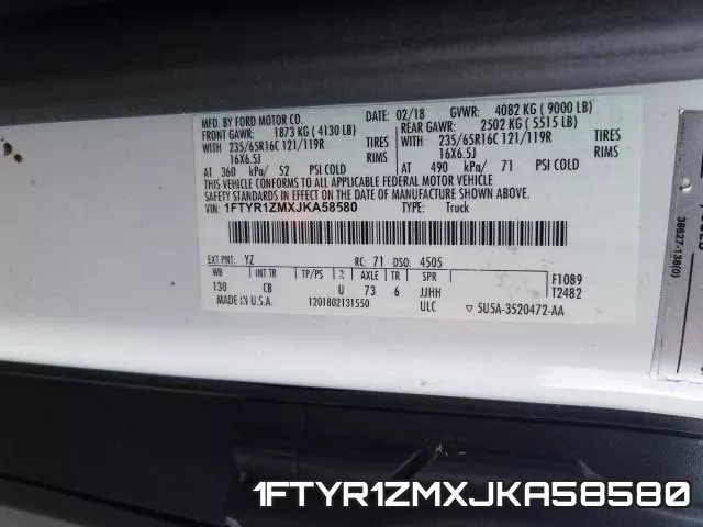 1FTYR1ZMXJKA58580 фото 2