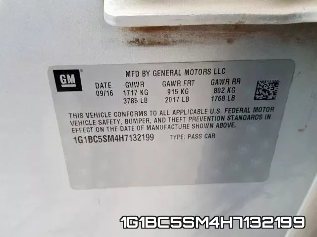 1G1BC5SM4H7132199 фото 2